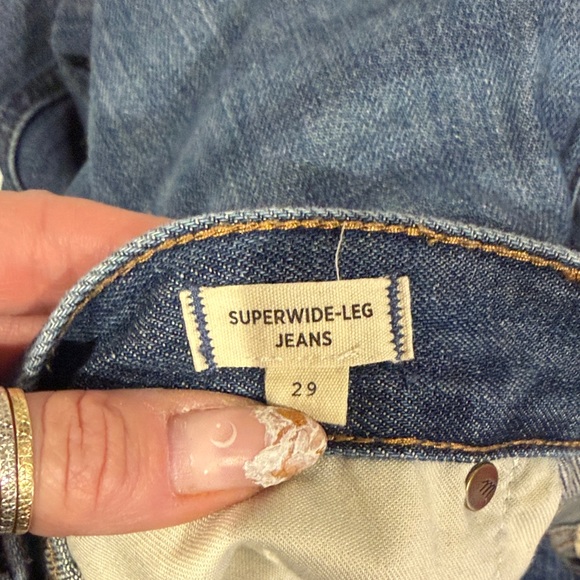 Madewell Blue Wide-Leg Jeans - Picture 4 of 6